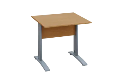 EPK 28 - 8 stůl kancelářský, kovová podnož stříbrná, deska 25 mm, široký 800 mm, buk Royal